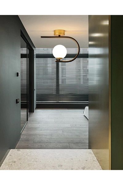Modavize Alina Modern Living Room - Black Metal Single Chandelier - Kitchen and Bedroom Plafonier