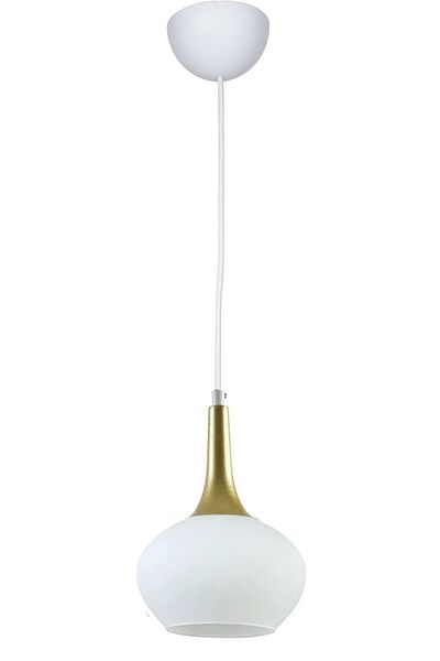 Modavize Nero Modern Design - Single Chandelier with White Glass for Living Room, Cafe, Kitchen