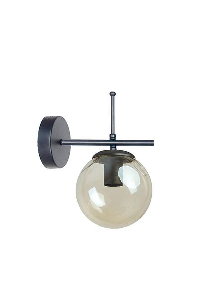 Modavize Feris Special Living Room - Kitchen - Cafe Design Black Body Glass Wall Sconce