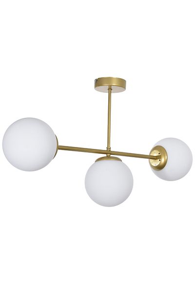 Modavize Roma Modern Design - Living Room Dining Room, White Glass 3-Piece Chandelier