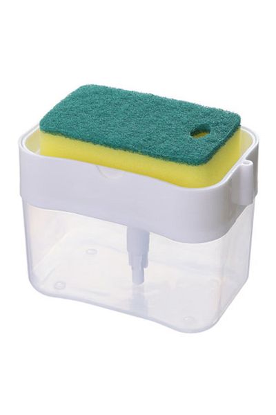 MACVI Dispenser detergent Macvi® 380 ml, suport burete, actionare prin apasare, economisire detergent