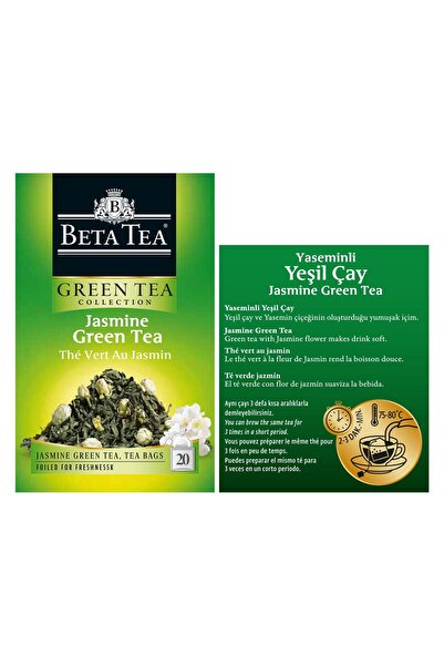 Beta Tea Beta Jasmine Green Bardak Poşet 20 Adet (YASEMİNLİ YEŞİL ÇAY)