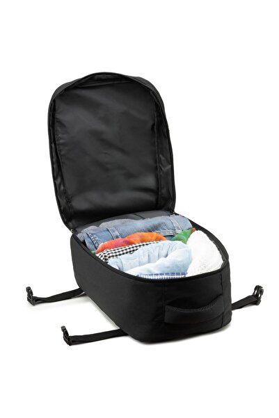 zagatto Σακίδιο πλάτης ταξιδιού, μαύρο, χειραποσκευή καμπίνας, 40x20x25 cm, Wizz Air/ Ryanair, 10kg, ZG913