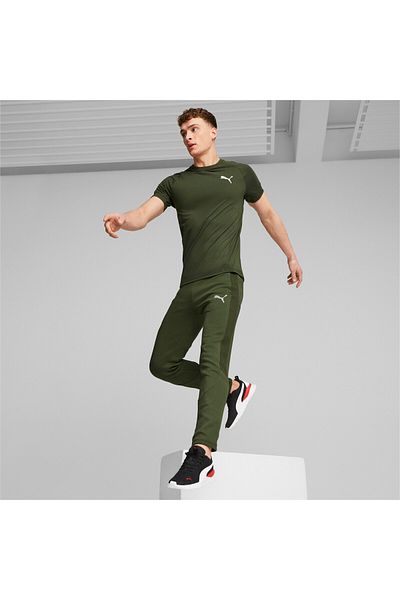 Puma Mens EVOSTRIPE Sweatpants - Green