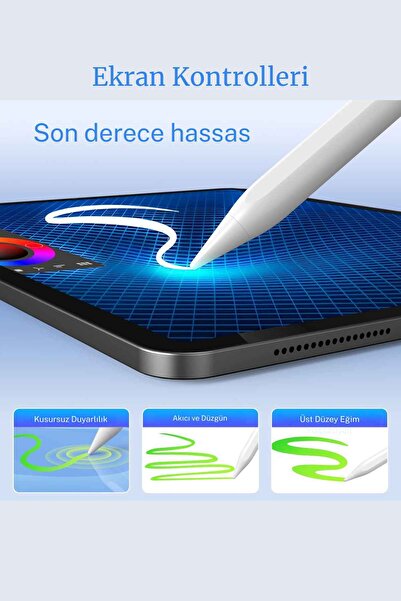 Fuchsia iPad A16 11. Nesil ve 10. Nesil A3355 A2757 Uyumlu Tablet Kılıfı Tablet Kalemi Ekran Koruyucu Set