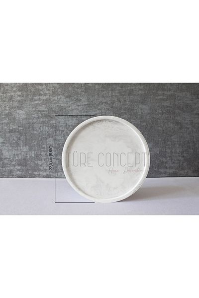 Ture Concept Tavă și organizator cu aspect de marmură 15x30cm