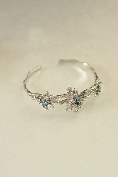 Harlofia Jewelry Adjustable Y2K Blue Gothic Butterfly Bracelet
