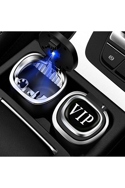 Vip Ash Tray Dual Fitting Car Ashtray Fits in Drink Holder And AC Air Ventilation ABS Material YD002