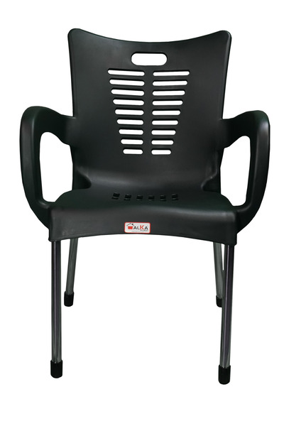 Point Plus Plastic Chair with Armrest – Comfortable, Lightweight, and Supports Over 100 kg (Size: 81×58×48 cm)