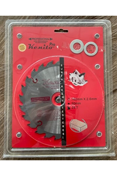 KNT 165MM ELMAS TESTERE AHŞAP MDF SUNTA KESİCİ GÖBEK 16-20-30MM