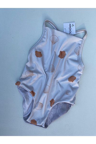 Thebellobambinoo Girl's Swimsuit Oyster