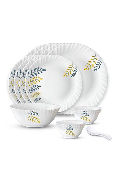 British Chef 15 Pieces Opalware Dinner Set | Microwave, Dishwasher & Frezzer Safe | Niva Dinnerware Set