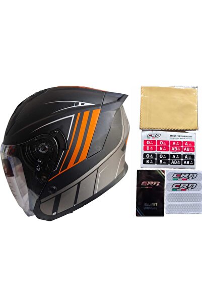 CRN ÇENE AÇIK KASK ÇİFT VİZÖRLÜ ECE 22.06 SETİFİKALI