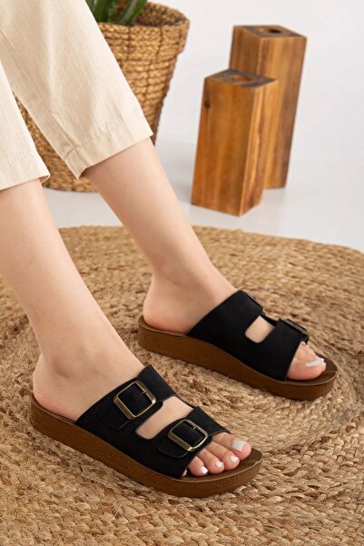 Altın Adım Ορθοπεδική σόλα από φελλό Unisex Μοντέλο Άνετες καθημερινές παντόφλες με διπλή πόρπη