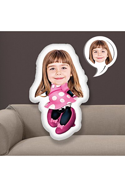 EJOYA Kişiye Özel Fotoğraflı Pembe Minnie Yastık 115319 50 cm
