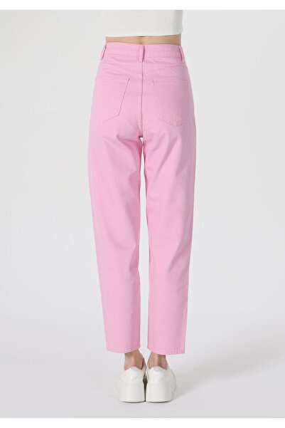 Colin's Regular Fit High Waist Straight Leg Women's Pink Trousers