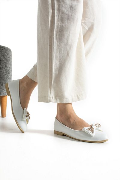 ALTUVATEKS Women's Ballerinas with Comfortable Soles. Stylish Bow Detailed Summer Model