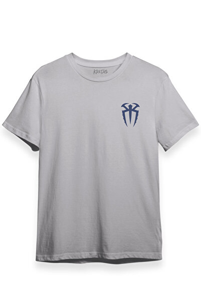 Kretas Siva majica Head Of The Table Roman Reigns Sports Gym Minimal Front Un...