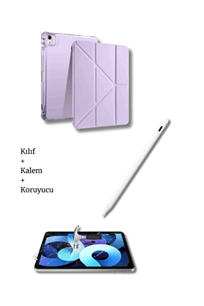 Fuchsia iPad A16 11. Nesil ve 10. Nesil A3355 A2757 Uyumlu Tablet Kılıfı Tablet Kalemi Ekran Koruyucu Set