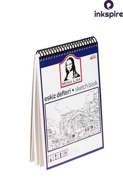 inkspire A4 Sketchbook 120 Gr Spiral 1 Piece Wirebound Sketchbook Top Opening Sketch Drawing Sketch Book