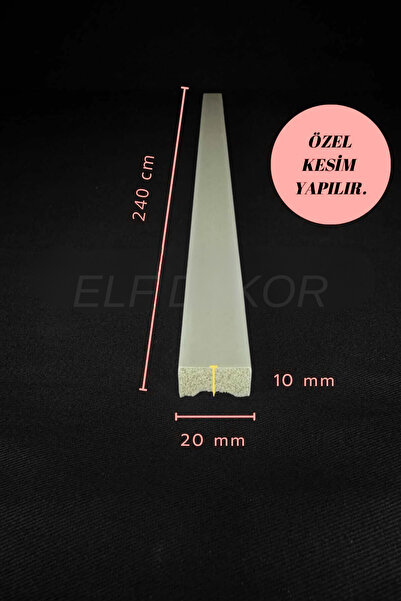 ELF DEKOR Dekoratif Boyanabilir 1 Adet 2 cm Düz Polistren Duvar Çıtası