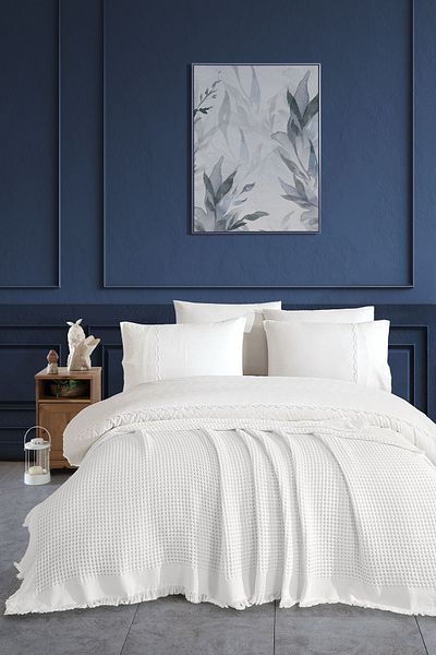 Elart Masal Duvet Cover Pike Set 7 Piece White
