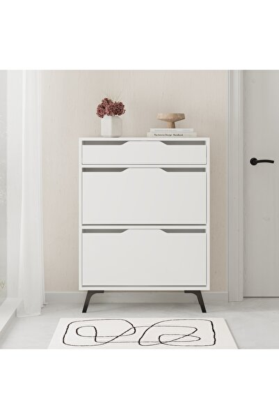 Mourah Home Modern Asta 12 Pair Shoe Cabinet - 81.6cm L x 29.5cm W x 110cm H ...