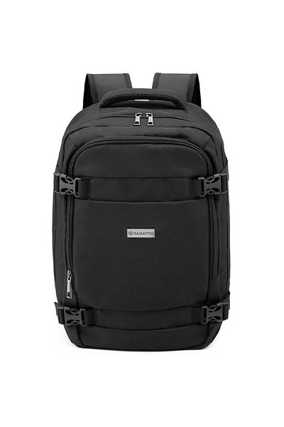 zagatto ® Travel Backpack, Black, 20l, 40x20x25 Cm, Ryanair/wizz Air, Trolley Strap, Zg897