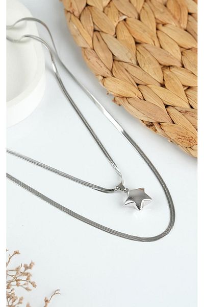 Jack Ferrero Women's Necklace Summer Elegance Steel Color Guaranteed