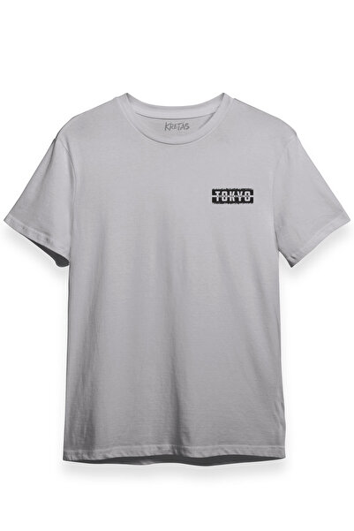 Kretas Unisex siva T-shirt japanska majica Tokyo City Japan Japan minimalna p...