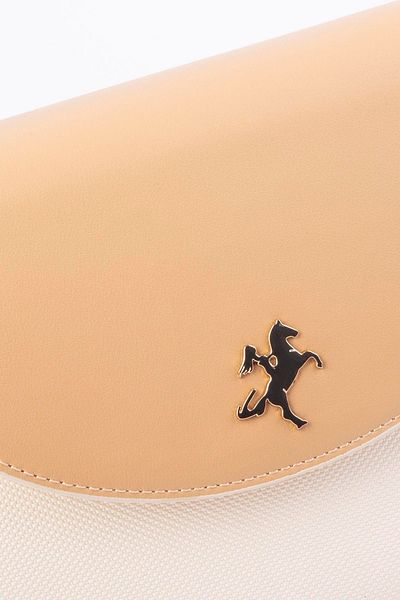 Nas Bag Geantă de umăr și crossbody pentru femei cu curea dublă - Cream Camel Lcst