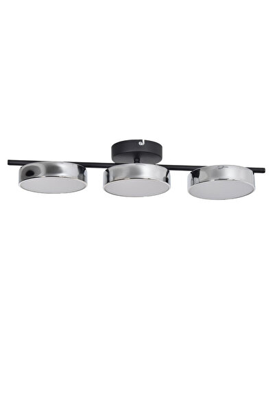 Modavize Tual Modern Salon Yatak Odası Giyinme Odası Mutfak Beyaz Işık Ledli PARLAK KROM 3 lü Led Avize