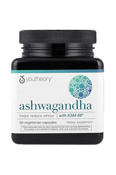 Youtheory , Ashwagan.dhaa, 60 Vegetarian Capsules