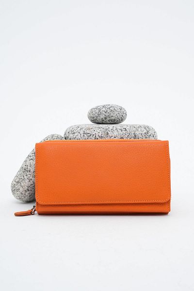 Deri Company Women's Leather Wallet Orange 213511