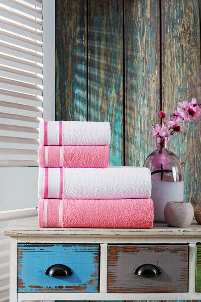 BAMİROSE 50x90 + 70x140 CM BELLİSİMO 4'LÜ BANYO HAVLU TAKIMI