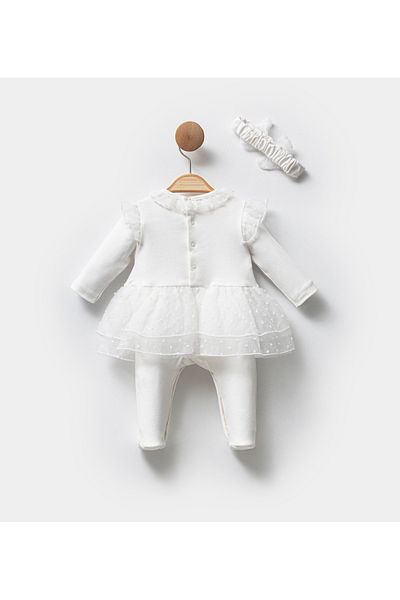 Cassiope Ecru Jumpsuit with Booties