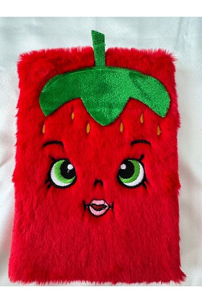 PARLAK EVREN Strawberry Plush Notebook