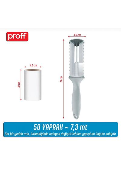 Proff Lint Collector 8 Spare Roll Apparatus (8X50 = 400 Leaves)