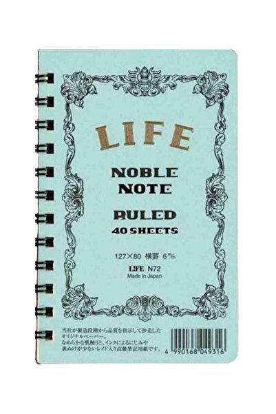Life Noble Japon Dolma Kalem Uyumlu Mini Telli Defter A7 Çizgili N72