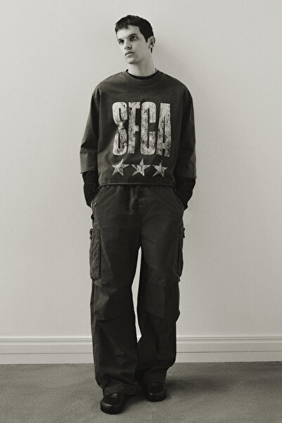 H&M Kısa Tişört Oversized Fit