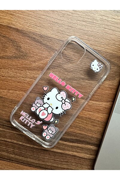 Mobildizayn OPPO A54 Uyumlu Pembe Kedi Desenli Şeffaf Telefon Kılıfı