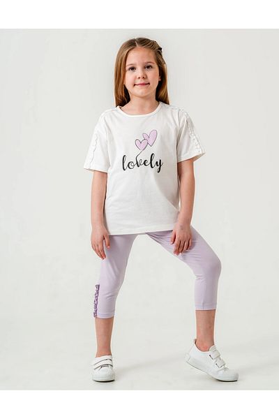My Hanne Lovely Printed Ruffle Girl's Suit 50655