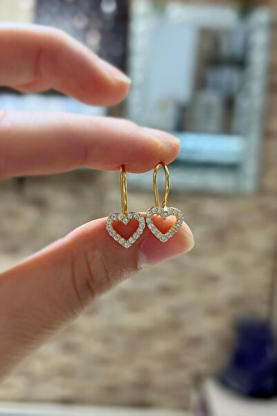 Erer Gümüş Gümüş kalp model çocuk küpesi is15e2