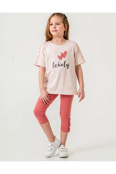 My Hanne Lovely Printed Ruffled Girl's Suit