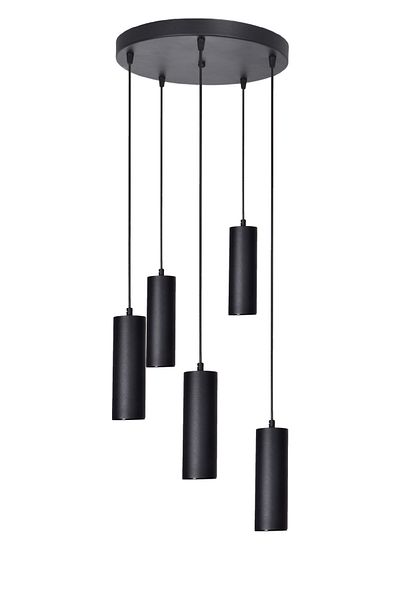 Modavize Spotline Modern Design 5-Piece Black Spot Pendant Chandelier - Bedroom Kitchen Daylight
