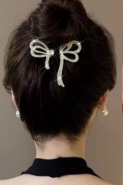 Modex Gold Color Stone Bow Knot Buckle