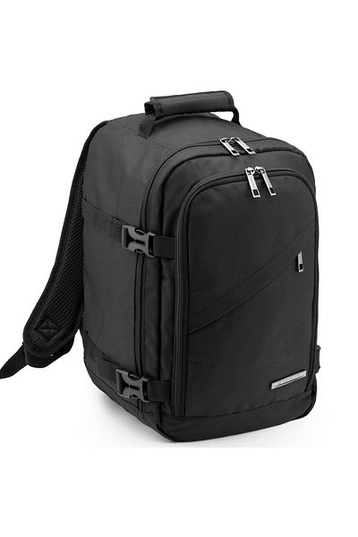 zagatto ® Travel Backpack, Black, 20l, 40x20x25 Cm, Ryanair/wizz Air, Trolley Strap, Zg895