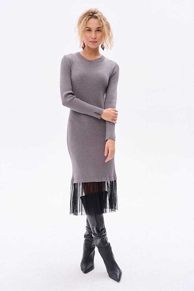 Blue Shadow Sweater Dress Donna Grey