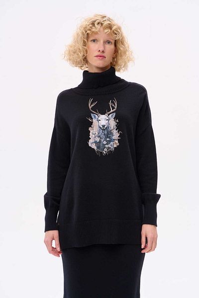 Blue Shadow Pulover Lyly pentru femei, negru / căprioară
