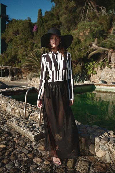 KADRİYE BAŞTÜRK Black Hijab Pareo - Tulle Skirt